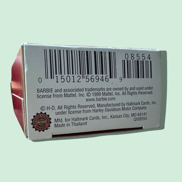 Hallmark Keepsake Ornament Barbie Harley-Davidson Barbie Christmas 2000 Preowned - Picture 4 of 9